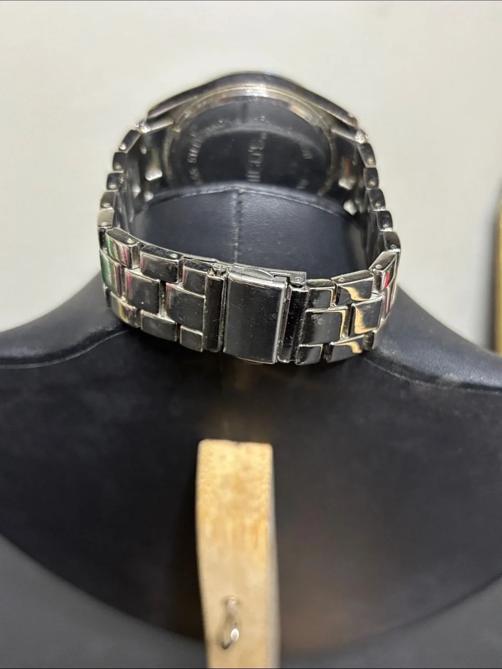 Chico’s Mother-of-Pearl Crystal Bezel Silver Watch Working Stainless Steel